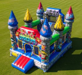 T5-2951 Graffiti Theme Inflatable Castle...