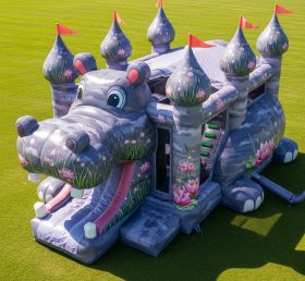 T5-2967 Hippo Theme Inflatable Castles