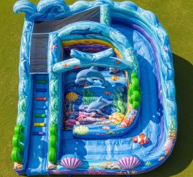 T8-9322 Ocean Theme Inflatable Water Sli...