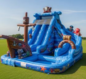 T8-9333 Pirates Theme Inflatable Water S...