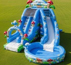 T8-9374 The Smurfs Theme Inflatable Wate...