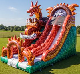 T8-9395 Dragon Theme Inflatable Dry Slid...