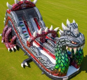T8-9408 Monster Theme Inflatable Dry Sli...