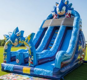 T8-9419 Sonic Theme Inflatable Dry Slide