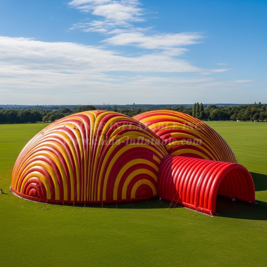 Tent1-6268 Red and Yellow Inflatable Dome