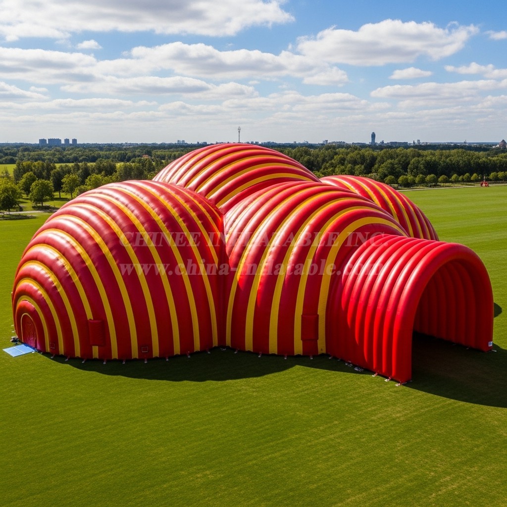 Tent1-6270 Red and Yellow Inflatable Dome