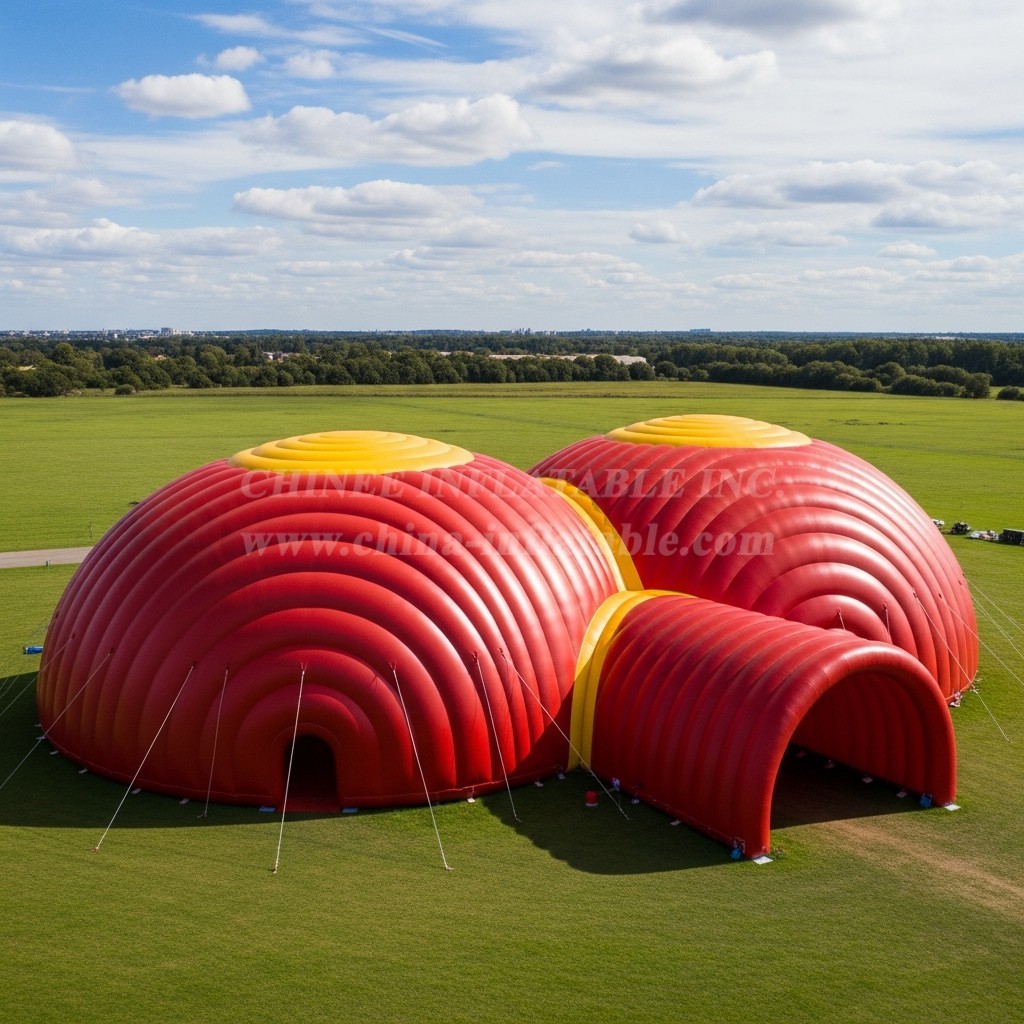 Tent1-6273 Red and Yellow Theme Inflatable Dome
