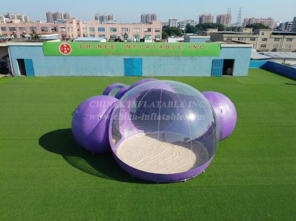 Tent1-5047L Purple Inflatable Bubble Tent