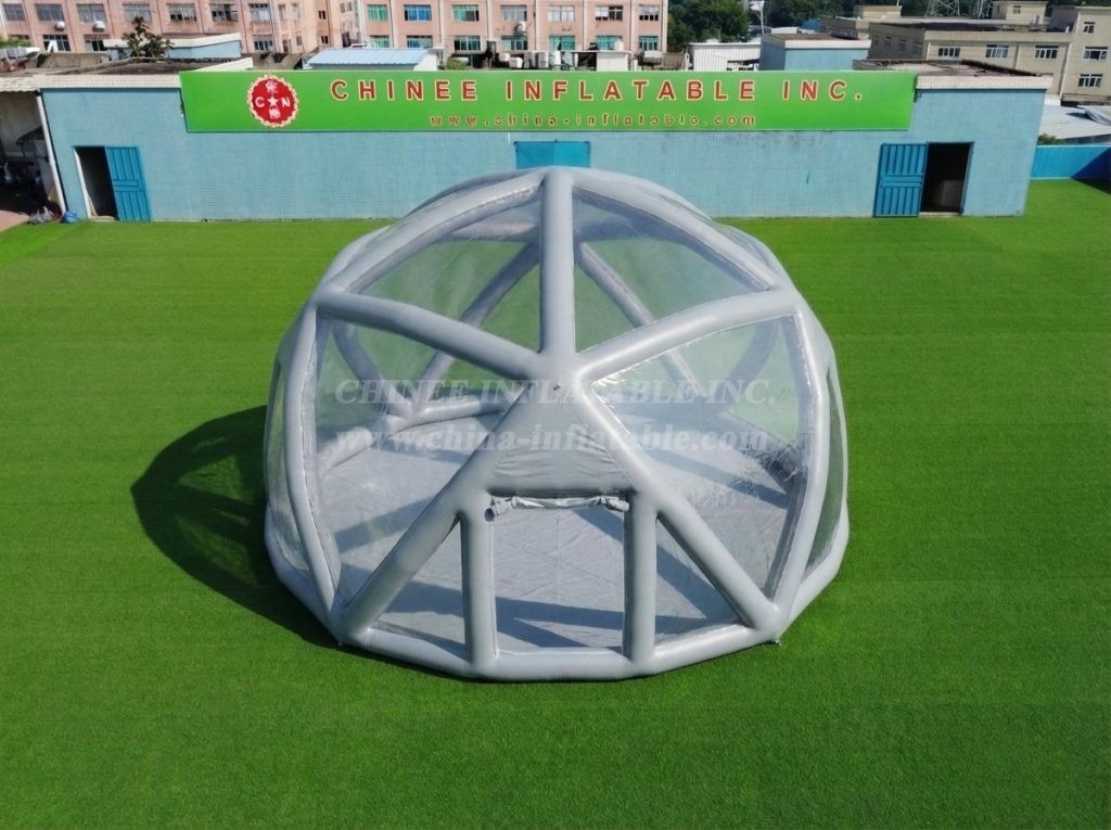 Tent1-5049E Grey Spherical Structure Inflatable Bubble Tent