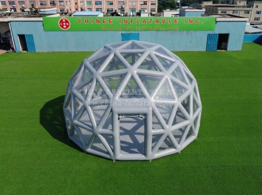 Tent1-5041E Grey Spherical Structure Inflatable Bubble Tent