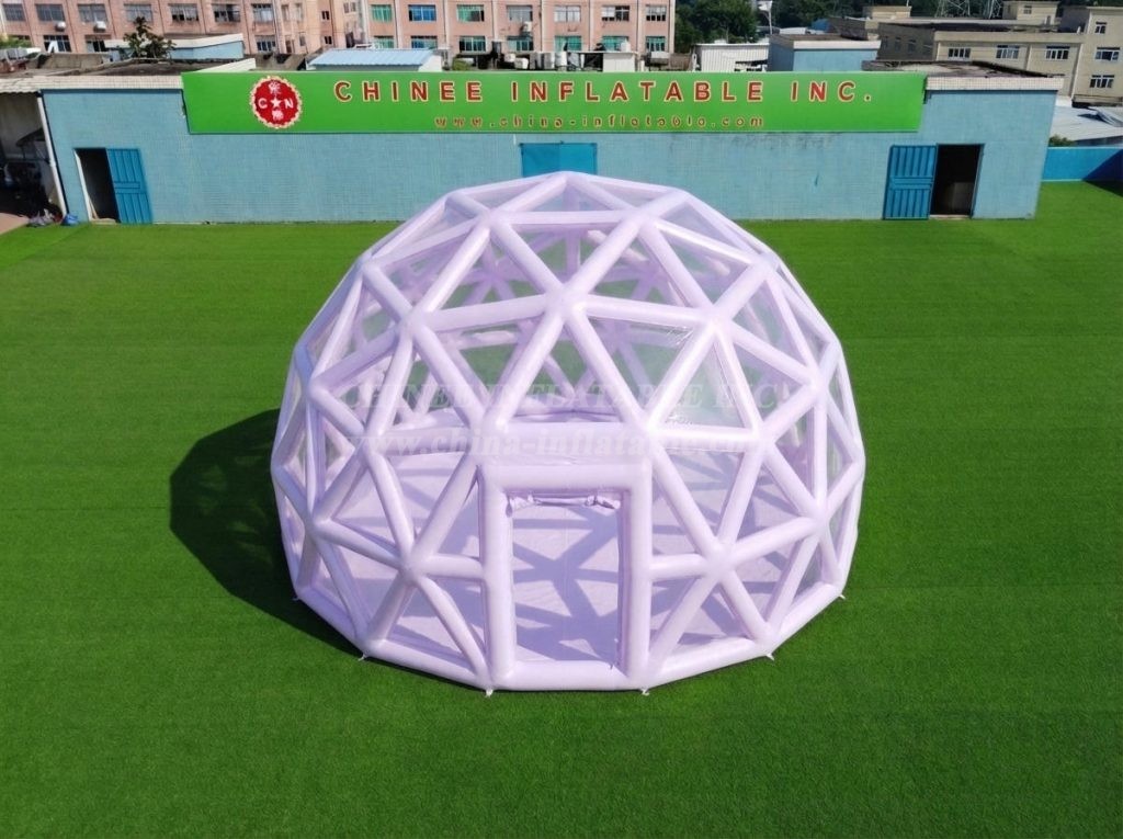 Tent1-5041F Lavender Spherical Structure Inflatable Bubble Tent