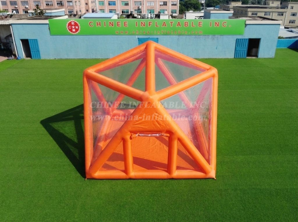 Tent1-5040J Orange Inflatable Structured Bubble Tent