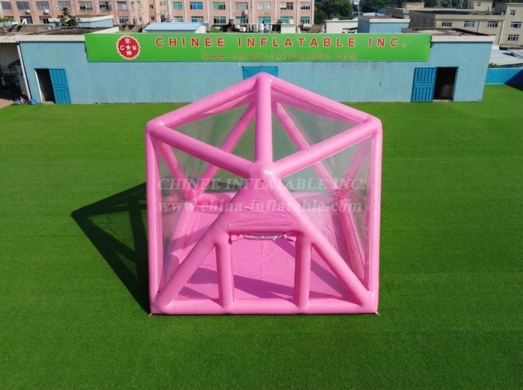 Tent1-5040L Pink Inflatable Structured Bubble Tent