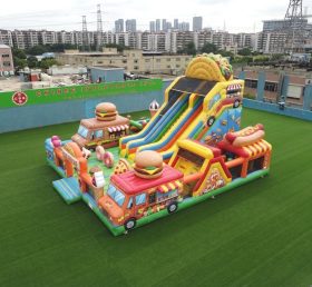 T6-6839 Food Trucks Theme Inflatable Pla...